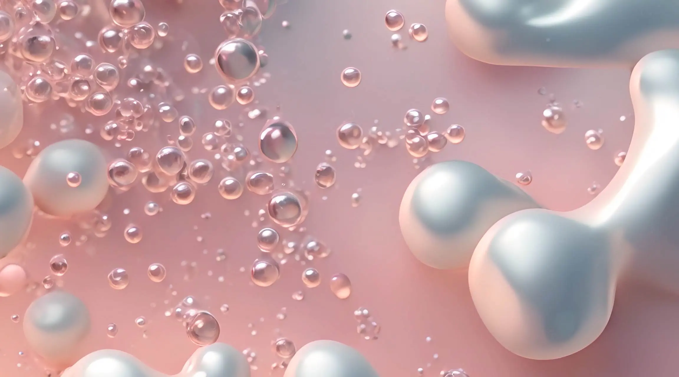 Dreamy Floating Pearlescent Bubbles Motion Background